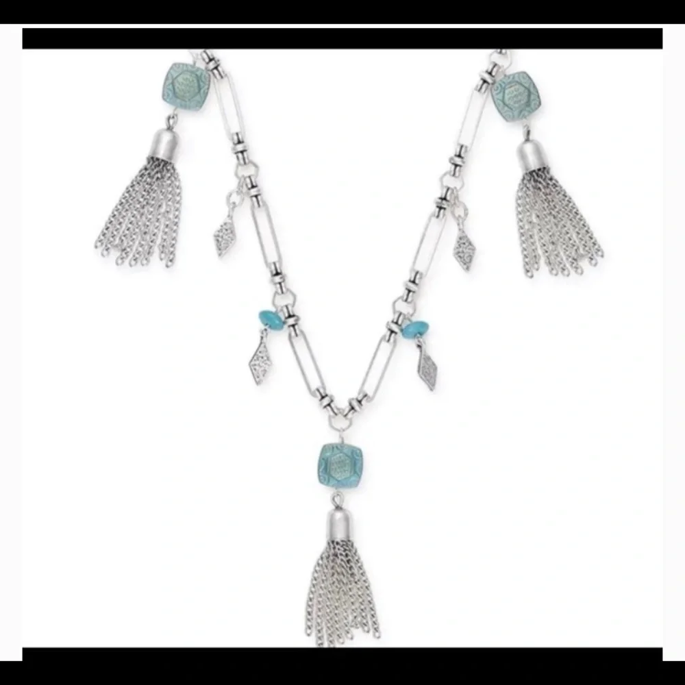 BOHO Alex and‎ Ani silver bohemian tassel necklace
